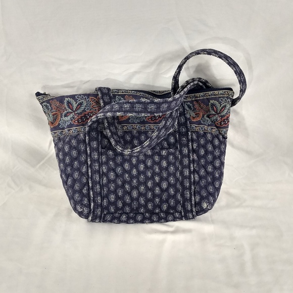 VERA BRADLEY BOHO Large Bag / Tote Paisley Blue - Picture 4 of 8